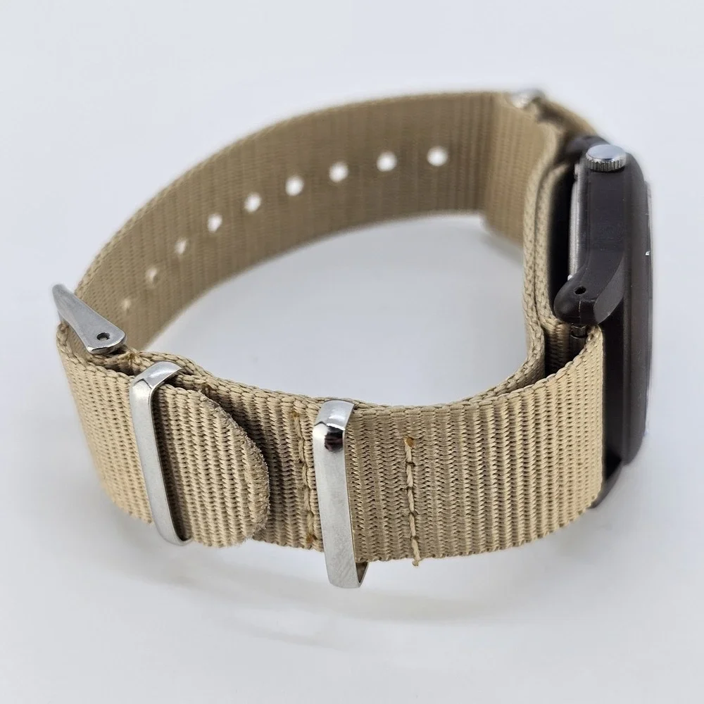 2011 Timex Camper Men Field Watch 34MM Black Dial New Tan Canvas Band NewBattery